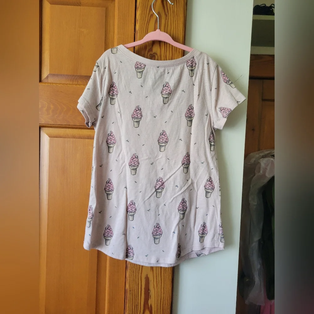 Justice Pink Ice Cream And Sprinkles Print Kids Tee 10